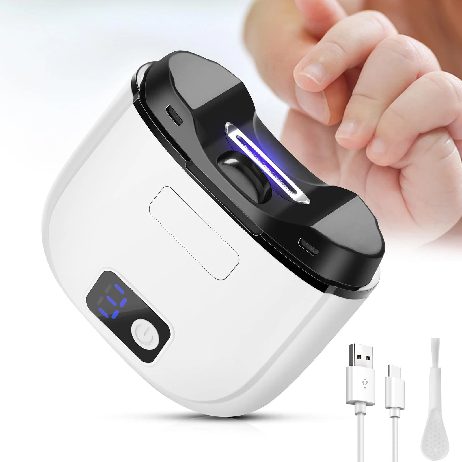 Nail File & Clipper Set, USB Rechargeable with 3 Speeds, LCD Display & Storag...
Opens in a new wind