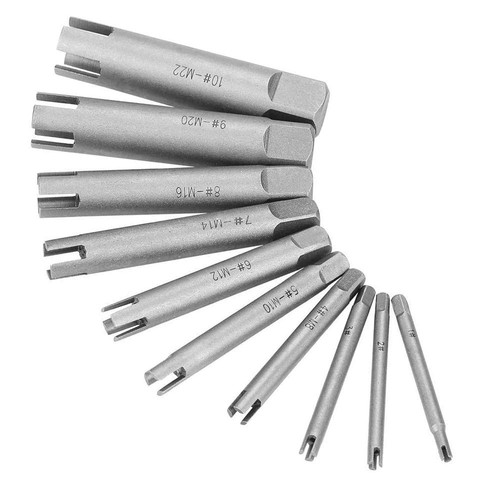 10Pcs/Set Stripped Screw Extractor Set Broken Tap Extractor Removal Tool Kits... - Picture 2 of 6