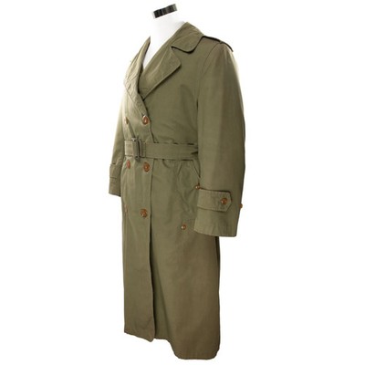 VINTAGE US ARMY OVERCOAT TRENCH COAT 1950S KOREAN WAR ERA SIZE