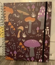 MUSHROOMS Hardcover Spiral Lined Page Notebook/Journal w/Closing Flap NEW