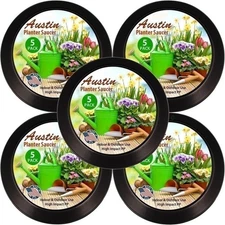 Austin Planter Saucers– Made in USA - Hunter Green Polypropylene – Heavy Duty...