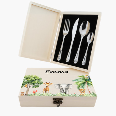 Personalisiertes Kinderbesteck mit Gravur   Perfektes Geschenk zur Taufe, Geburt