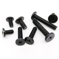 Black Stainless Steel CM Phillips Ultra Thin Flat Wafer Head Screw Bolt