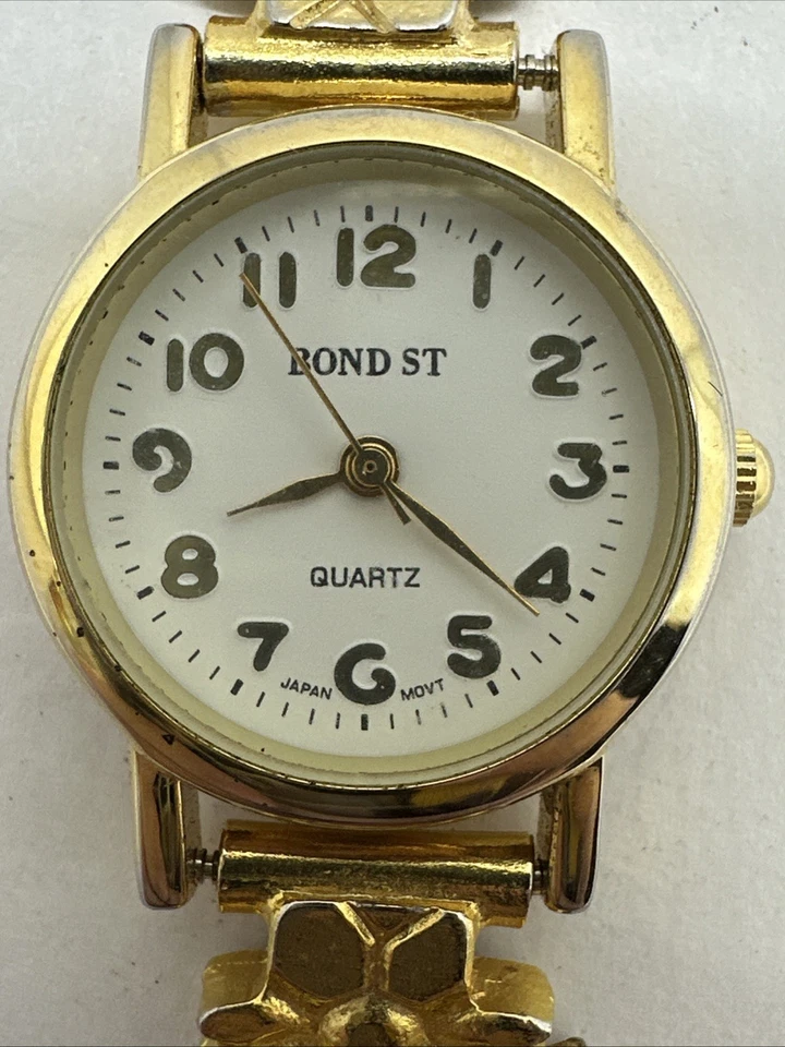 Винтажные женские рождественские часы Bond St слайд-браслет с брелоками 7 дюймов новый рабочий аккумулятор - Изображение 4 из 4