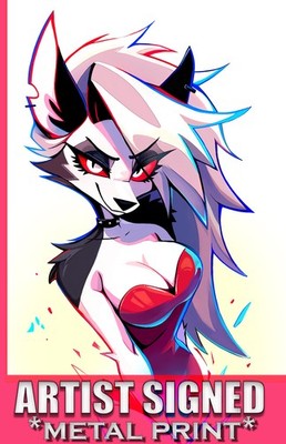 Loona Wolf Helluva Boss Furry METAL 11x17 Art Print artist signed anime 