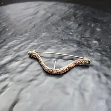 Antique Jenkins & Jenkins 925 Sterling Repousse Posy Pin C Clasp 20g 🌸✨