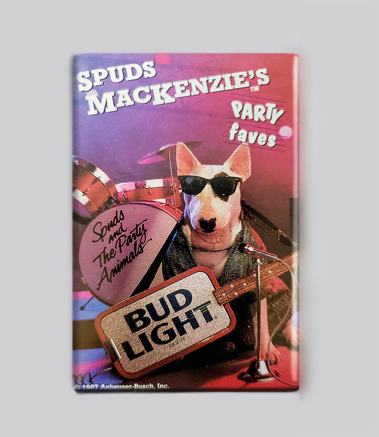 Spuds Mackenzie Sign Bud Light Budweiser Spuds Mackenzie Vintage