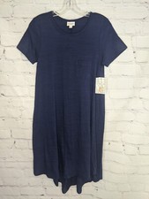 LuLaRoe Carly Midi Navy T-Shirt Dress Size XS