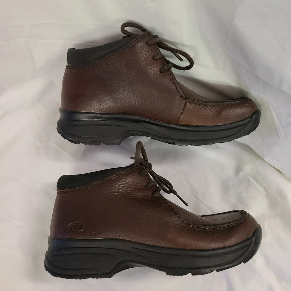 Botas al tobillo con cordones Roper raras nuevas sin etiquetas para mujer talla 7 cuero marrón con suelas de goma Foto 4 de 4