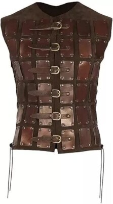 Leather Brigantine - Adventurer, in short, men larp & sca leather body armor