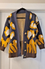 Chaqueta de punto para mujer, suéter de invierno cárdigans cuello en V chaquetas de punto informales OS