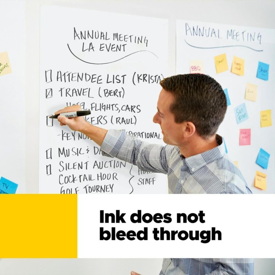 Postit Super Sticky Easel Pad, 25 in x 30 in, White, 30 White eBay