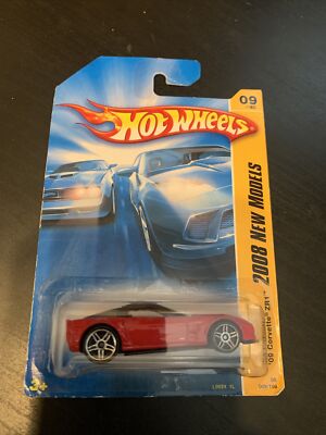 Hot Wheels 2008 New Models #9 '09 Corvette ZR1 Red w/ PR5s NOC NOS 009/196
