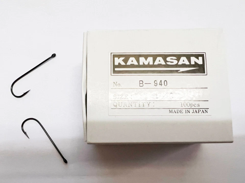 100 Stk Kamasan B940 B-940 Japan Aberdeen Limerick Haken Streamer Fliegenbinden