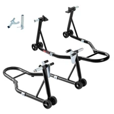 Motorcycle Front & Rear Stand Lift 850 lbs Spoolift Paddock Swingarm Arm U+L