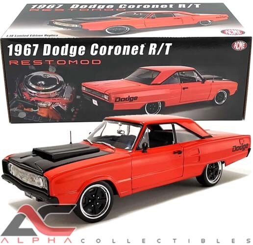 ACME A1806604 1:18 1967 DODGE CORONET R/T (RED) RESTOMOD | eBay