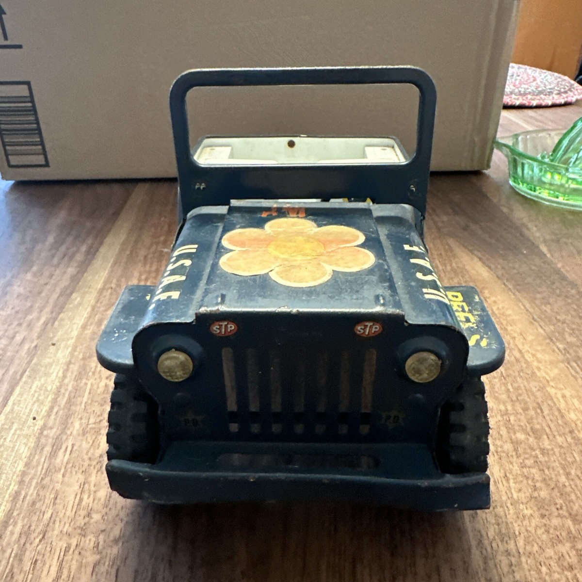Vintage 1960's Tonka USAF Air Force Jeep Pressed Steel Toy Blue