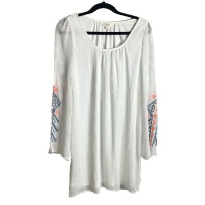 UMGEE Women's Boho Embroidered Long Sleeve White Dress Size Medium Lined | eBay UMGEE Women's Boho Embroidered Long Sleeve White Dress Size Medium Lined | eBay