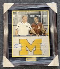 Michigan Hockey Legends Red Berenson & Ted Lindsay Signed and Framed 16x20 2/25