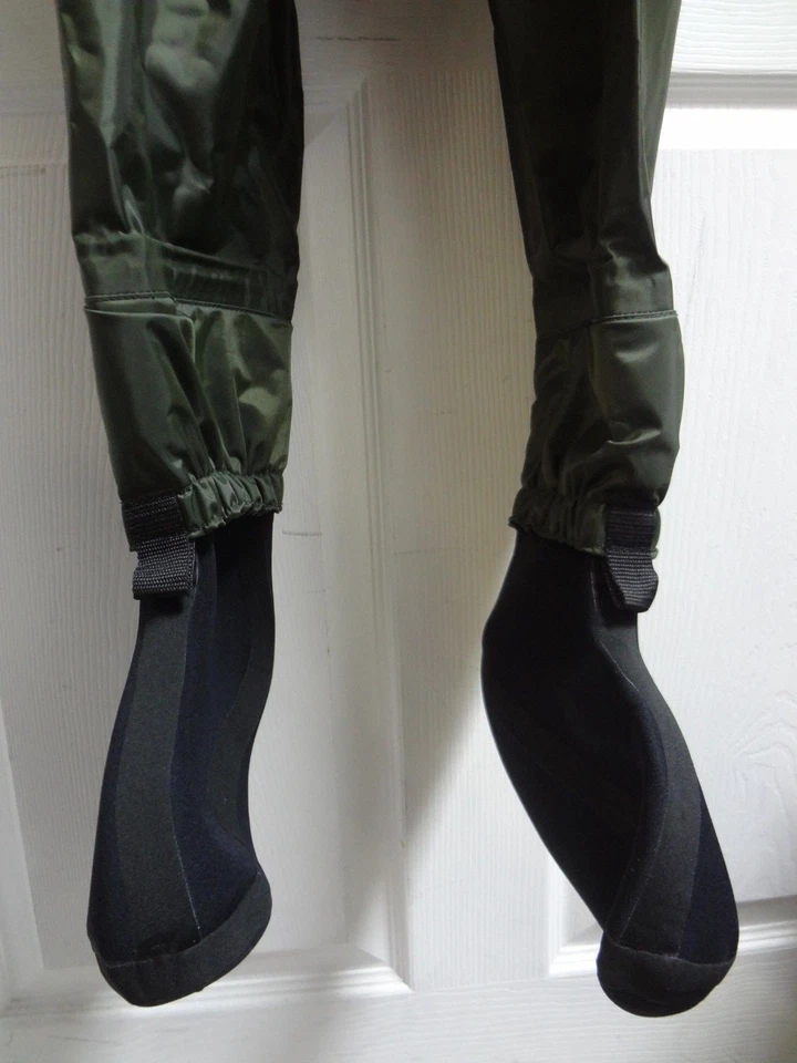 Allen Fox River Stockingfoot Chest Waders Small Men's Size Green -28 - Image 3 of 4