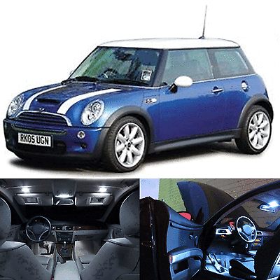 Led White Lights Interior Package Kit For Mini Cooper 2002 2006 14 Pcs Ebay
