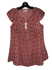 Max Studio Women's Sleeveless Blouse Floral Print Size XS NWT