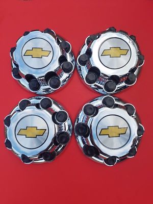 4pcs New Chevy Express Van 2500 3500 CHROME - 8 LUGS CENTER CAP 