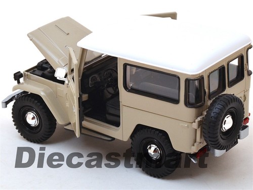 TOYOTA FJ40 FJ 40 LAND CRUISER BEIGE 1:24 COCHE MODELO DIECAST DE MOTORMAX 79323 - Imagen 6 de 9