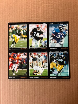 1993 SCORE PINNACLE 6 Player Cards Glossy Sheet NFL Football Favre +5