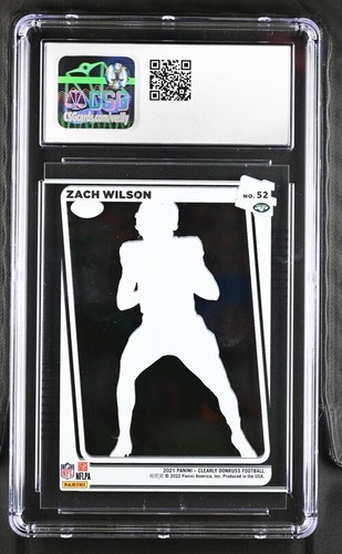 2021 Clearly Donruss Zach Wilson #52 CSG 10 Gem Mint New York Jets - Picture 2 of 2