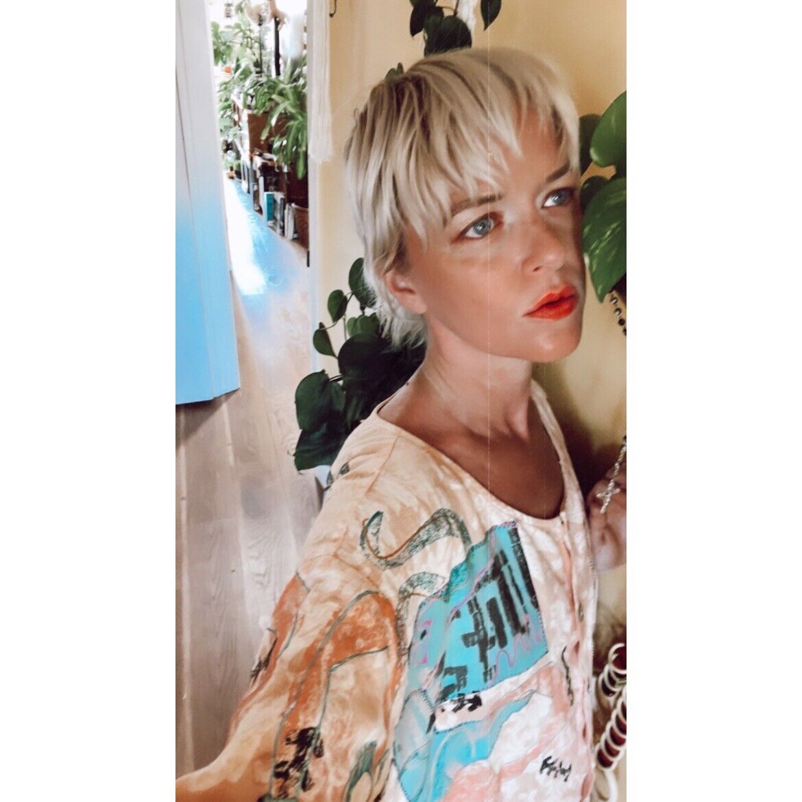 Vintage 90s V.C. Torias Handpainted Pastel Dress … - image 6