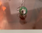 One Genuine Jade & Sterling Silver Necklace -Round Bead Jade On 18” 925 Silver — photo 4