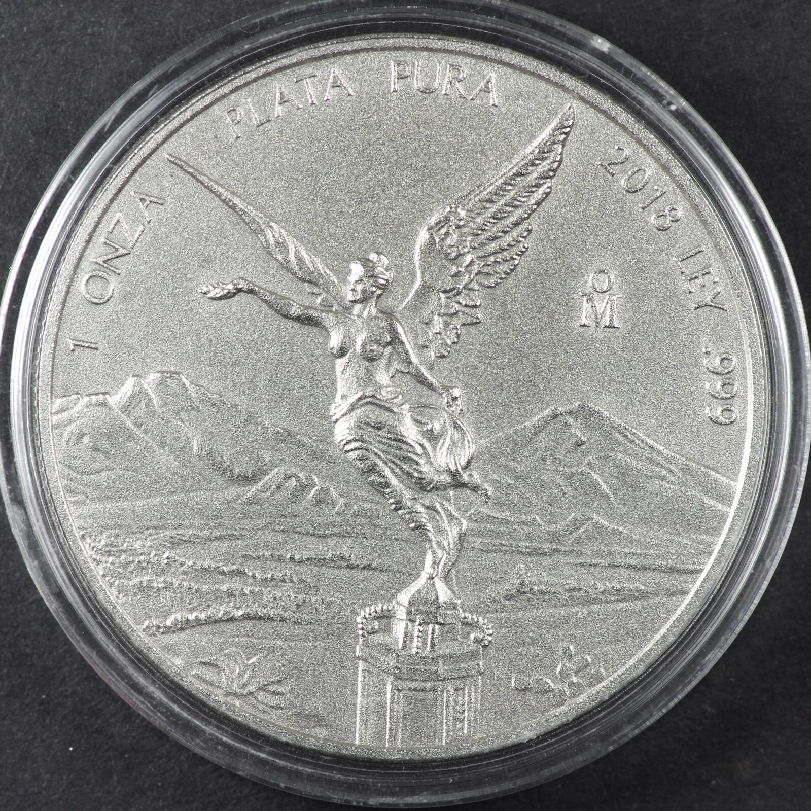 2018 Mexico 1oz .999 Fine Silver Libertad ANTIQUE FINISH - BU In Capsule [17B18]