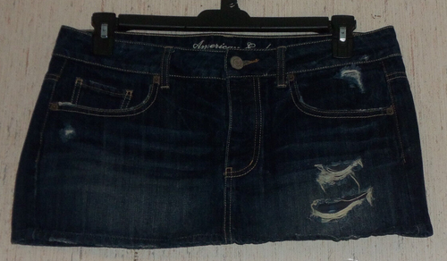 Mini-jupe En Jean Denim Division Pour Femme - Taille L - Bleu - Occasion Très Bon état