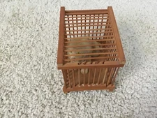 Lion with fur mane in cage 4 inches long cage does not open