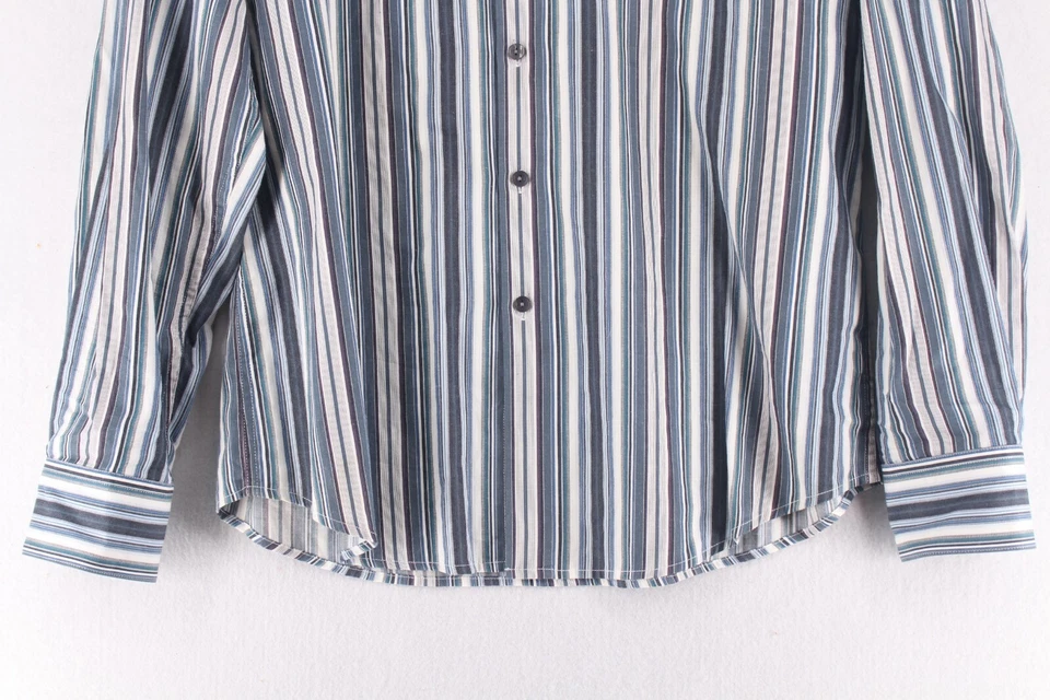 Camisa Marc Ecko New York Abotonada Para Hombre Mediana Rayas Informal Manga Larga Foto 2 de 4