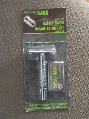 Assured for Men - Double-Edge Safety Razor Plus 5 Double-Edge Blades