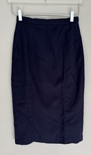 Vintage Woman s Blue Professional Pencil Skirt Size Small Office Work