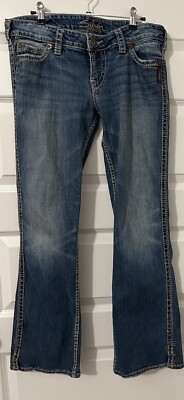 Silver Jeans Frances 18 Bootcut Womens Size 30 x 31 Thick Stitching