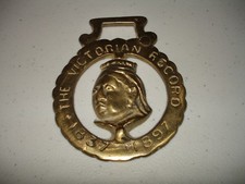 Vintage 1970s "THE VICTORIAN RECORD 1837-1897" Brass Buckle VG 3 1/2" x 3"