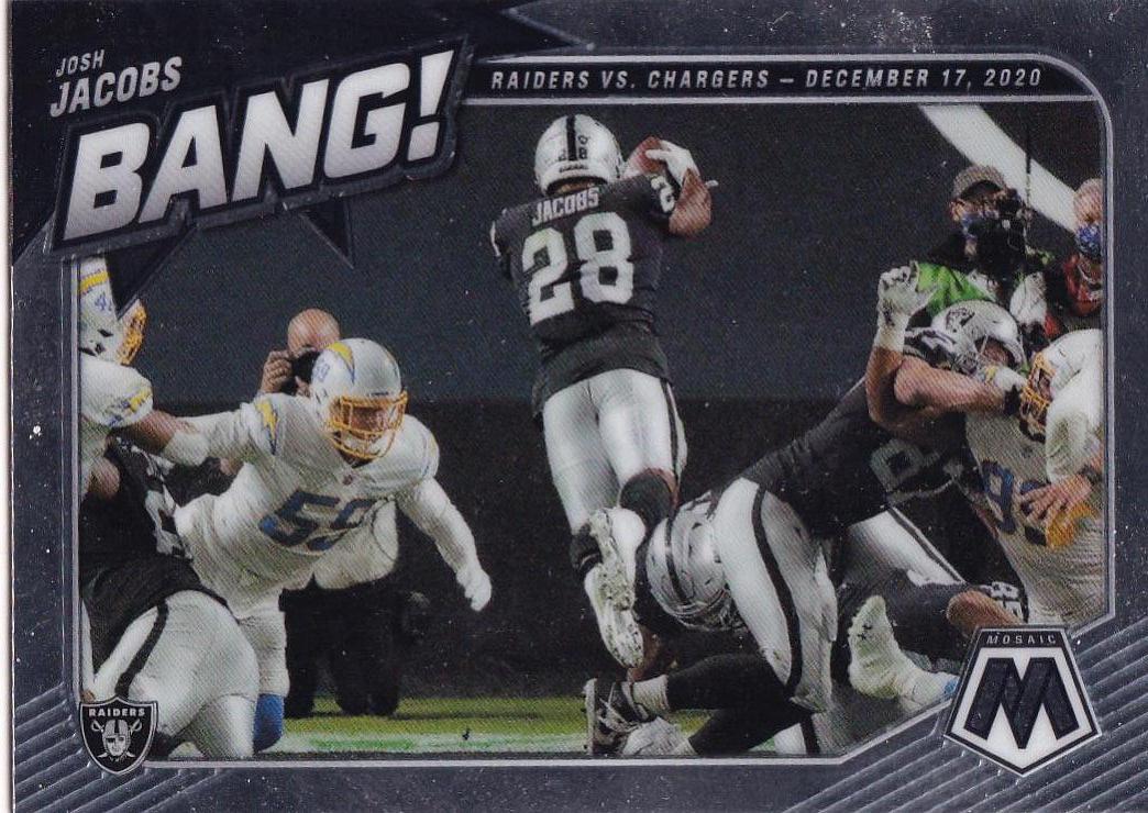 2021 Panini Mosaic #B-10 Josh Jacobs Bang!