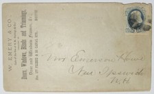 Hoja de anuncios/cubierta para W. Emery & Co. distribuidor de puertas y ventanas, persianas, etc. Boston