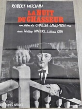 The Night of the Hunter French Movie Poster 30"44" RR80' Robert Mitchum Laughton