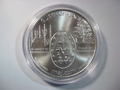 2011 SILVER MEDJUGORJE MIRACULOUS MEDAL MARY QUEEN OF PEACE SEALED