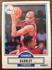 1990 Fleer #139 Charles Barkley Error Card Extra Dot on Field Goal Percentage