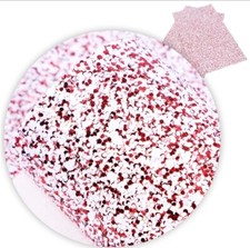 Super Chunky glitter FAUX LEATHER SHEET 8" x 12" 1074375 Red and White