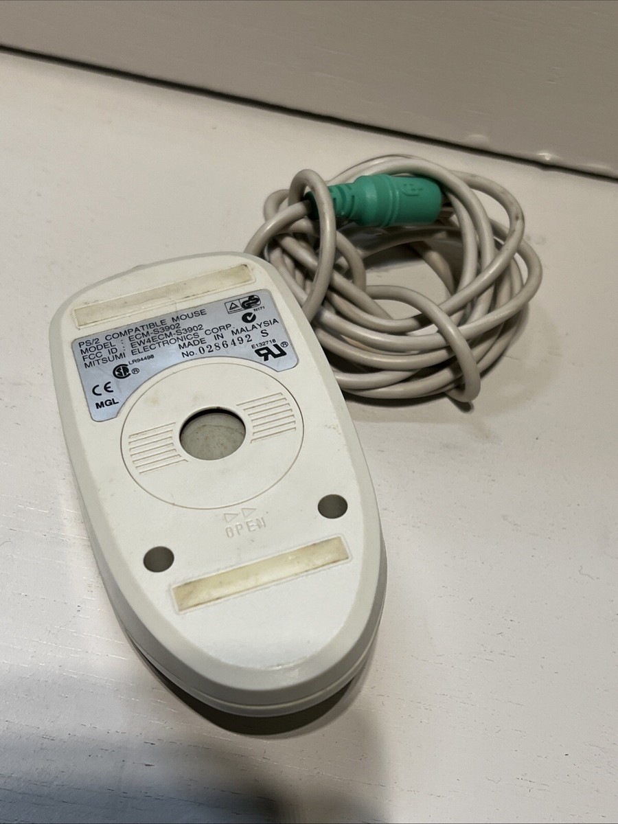 Vintage Mitsumi Mouse ECM-S3902 2-button PS/2 compatible