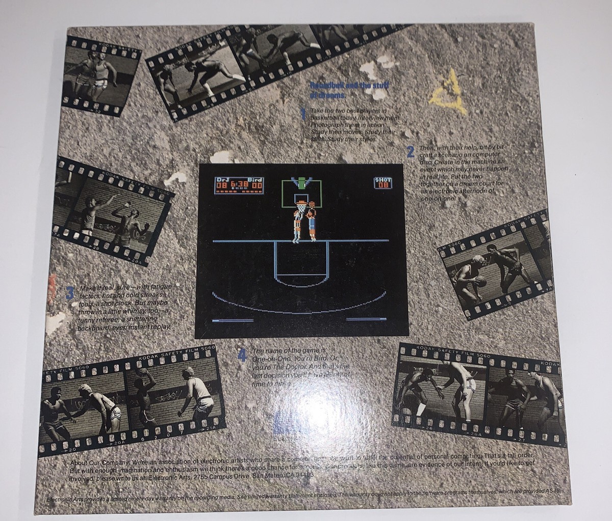 家庭用ゲームソフト THE IN CROWD [COMMODORE 64] Julius Erving And Larry Bird One-On-One EA Game 1984