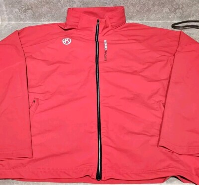 New! KIM YOUNG JOO SPORTIF-Red Poly, Womens Full Zip Athletic Jacket-(L)