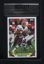 BAS 1993 Topps Brian Mitchell #476 Seal of Authenticity Auto 3c7